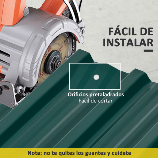 Outsunny Conjunto de 12 Painéis para Teto de Aço Galvanizado Chapas Perfiladas de Teto 7m² para Abrigo de Ferramentas Abrigo Exterior 129x45cm Verde