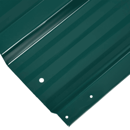 Outsunny Conjunto de 12 Painéis para Teto de Aço Galvanizado Chapas Perfiladas de Teto 7m² para Abrigo de Ferramentas Abrigo Exterior 129x45cm Verde