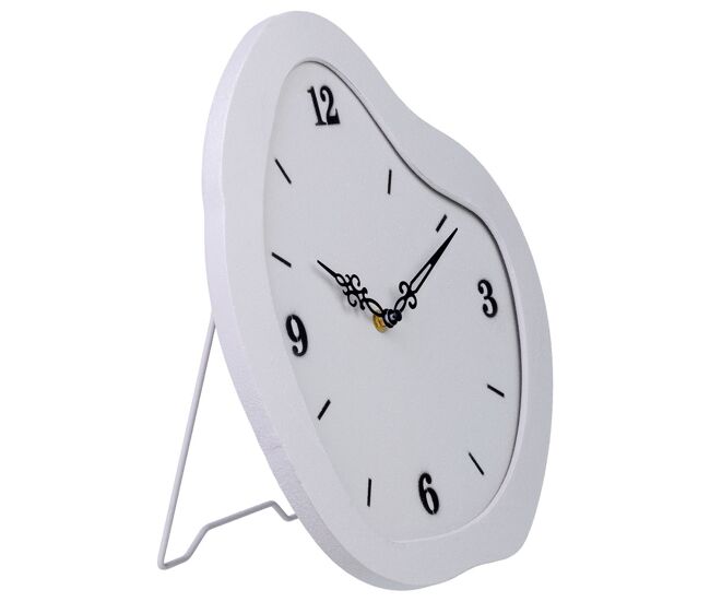 Reloj decorativo de mesa con estructura de metal y diseño elegante. con medidas de 31x02x35 cm