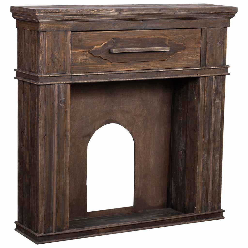 Marco de chimenea de madera 121x32.5x120h cm