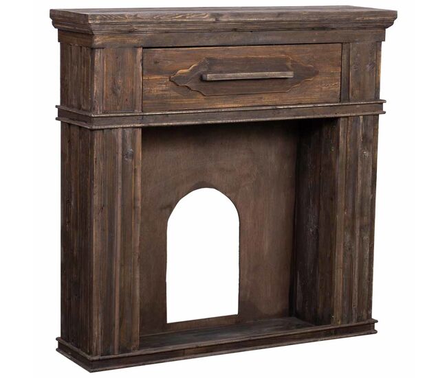 Marco de chimenea de madera 121x32.5x120h cm