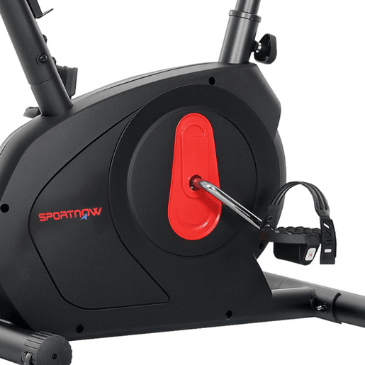 SPORTNOW Bicicleta Estática Silenciosa com 8 Níveis de Resistência Magnética Sensor de Frequência Assento Ajustável Ecrã LCD e Suporte para Telemóvel Carga 100 kg 88x50,5x131,5 cm Preto
