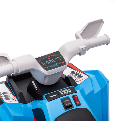 HOMCOM Quadriciclo Elétrico para Crianças 18-36 Meses Veículo Elétrico a Bateria de 6V com Velocidade 2,5 kmh Avanço e Marcha Atrás 70x41,5x48,5 cm Azul