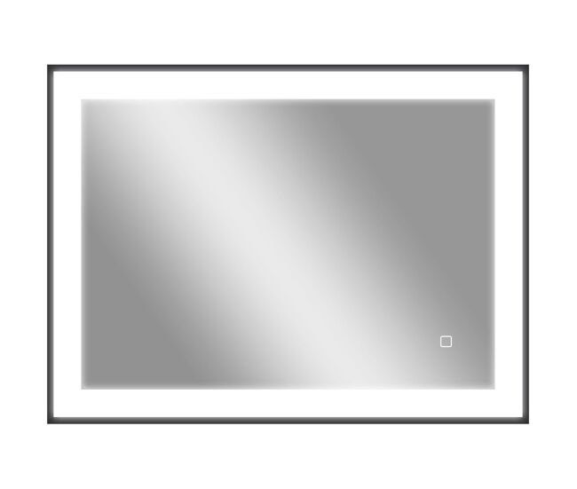 Homcom espejo de baño con luz led 80x60 cm espejo de pared con 3 colores de luz función antivaho función de memoria interruptor táctil horizontal/vertical ip44