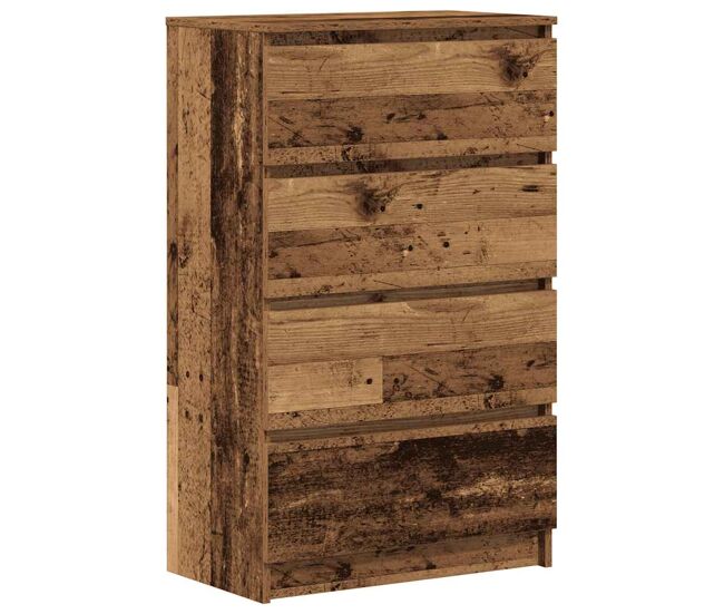 Vidaxl aparador de madera ingeniería madera envejecida 60x35x98,5cm