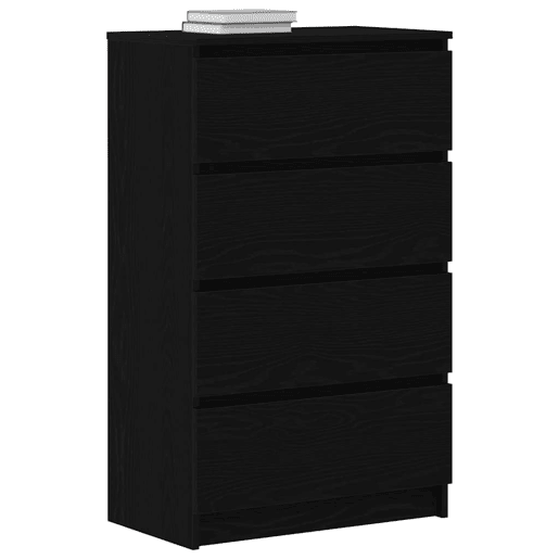 vidaXL Aparador 60x35x98,5 cm derivados madeira cor carvalho preto