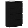 vidaXL Aparador 60x35x98,5 cm derivados madeira cor carvalho preto