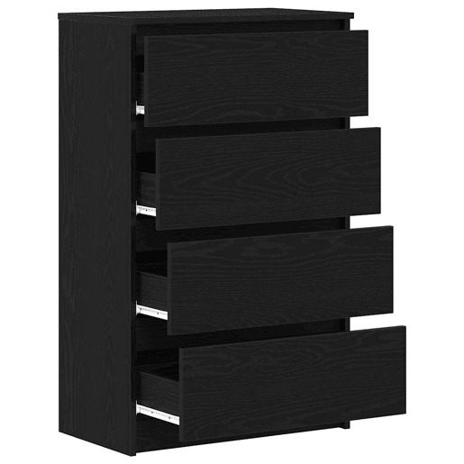 vidaXL Aparador 60x35x98,5 cm derivados madeira cor carvalho preto