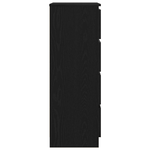 vidaXL Aparador 60x35x98,5 cm derivados madeira cor carvalho preto