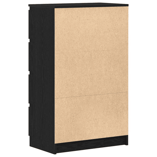 vidaXL Aparador 60x35x98,5 cm derivados madeira cor carvalho preto