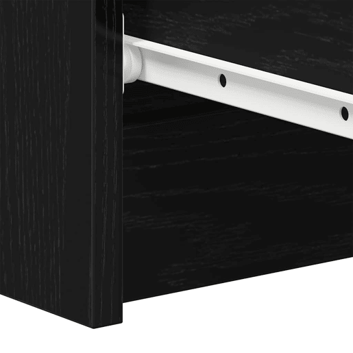 vidaXL Aparador 60x35x98,5 cm derivados madeira cor carvalho preto