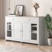 Aparador de mdf con 4 puertas y 2 cajónes Aparador de mdf con 4 puertas y 2 cajónes Natural/ Blanco