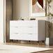 Cómoda de panel de partículas con 6 cajónes 120 Cómoda de panel de partículas con 6 cajónes 120 Blanco