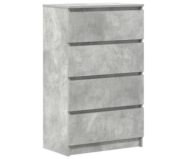 Vidaxl aparador de madera contrachapada gris hormigón 60x35x98,5 cm