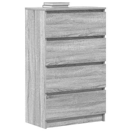 vidaXL Aparador 60x35x98,5 cm madeira processada cor cinzento sonoma vidaXL Aparador 60x35x98,5 cm madeira processada cor cinzento sonoma