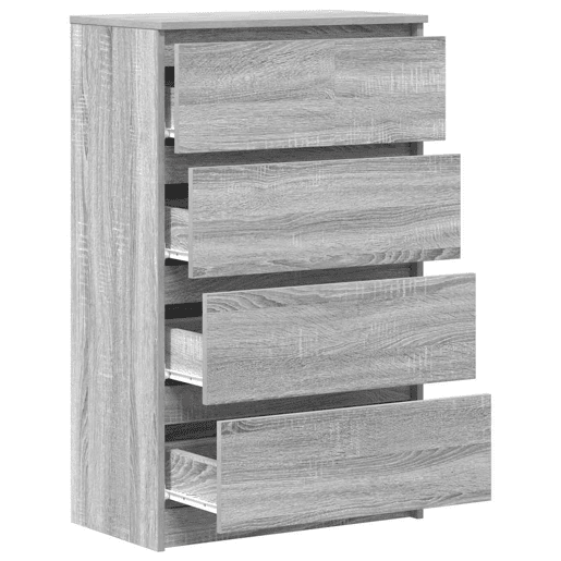 vidaXL Aparador 60x35x98,5 cm madeira processada cor cinzento sonoma vidaXL Aparador 60x35x98,5 cm madeira processada cor cinzento sonoma