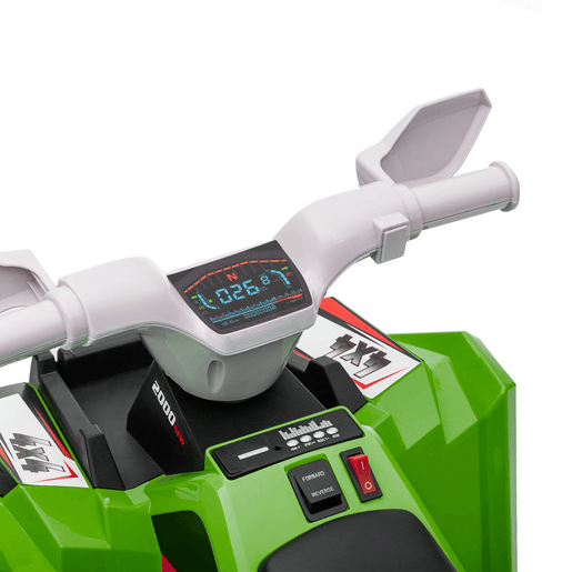HOMCOM Quadriciclo Elétrico para Crianças 18-36 Meses Veículo Elétrico a Bateria de 6V com Velocidade 2,5 kmh Avanço e Marcha Atrás 70x41,5x48,5 cm Verde