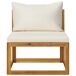 Juego muebles de jardín y cojines 5 piezas madera maciza acacia Juego muebles de jardín y cojines 5 piezas madera maciza acacia Crema