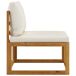Juego muebles de jardín y cojines 5 piezas madera maciza acacia Juego muebles de jardín y cojines 5 piezas madera maciza acacia Crema