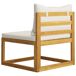 Juego muebles de jardín y cojines 5 piezas madera maciza acacia Juego muebles de jardín y cojines 5 piezas madera maciza acacia Crema