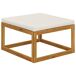 Juego muebles de jardín y cojines 5 piezas madera maciza acacia Juego muebles de jardín y cojines 5 piezas madera maciza acacia Crema