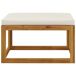 Juego muebles de jardín y cojines 5 piezas madera maciza acacia Juego muebles de jardín y cojines 5 piezas madera maciza acacia Crema