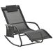 Mecedora de Exterior Metal, Texteline Outsunny Mecedora de Exterior Metal, Texteline Outsunny Negro