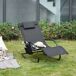 Mecedora de Exterior Metal, Texteline Outsunny Mecedora de Exterior Metal, Texteline Outsunny Negro