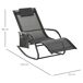 Mecedora de Exterior Metal, Texteline Outsunny Mecedora de Exterior Metal, Texteline Outsunny Negro