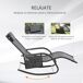 Mecedora de Exterior Metal, Texteline Outsunny Mecedora de Exterior Metal, Texteline Outsunny Negro