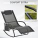 Mecedora de Exterior Metal, Texteline Outsunny Mecedora de Exterior Metal, Texteline Outsunny Negro