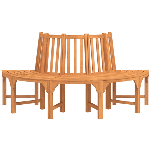 Banco de jardim ao ar livre mobiliário de pátio semicircular terraço árvore torre ø208cm madeira maciça eucalipto 02_0011821