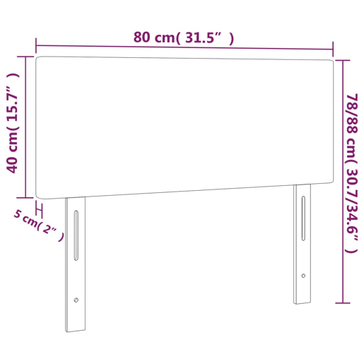 vidaXL Cabeceira de cama veludo 80x5x7888 cm cinzento-escuro vidaXL Cabeceira de cama veludo 80x5x7888 cm cinzento-escuro