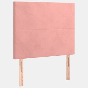 vidaXL Cabeceira Rosa 100x5x118128 cm Veludo