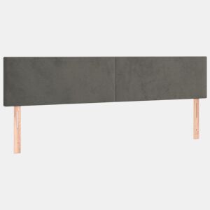 vidaXL Cabeceira de cama 2 pcs veludo 90x5x7888 cm cinzento-escuro