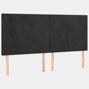 vidaXL Cabeceira Preta 180x5x118128 cm Veludo