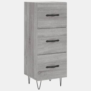 vidaXL Aparador 34,5x34x90 cm derivados de madeira sonoma cinzento