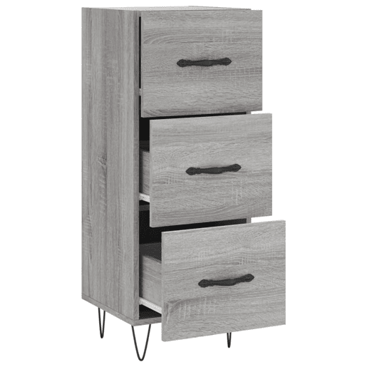 vidaXL Aparador 34,5x34x90 cm derivados de madeira sonoma cinzento