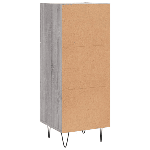 vidaXL Aparador 34,5x34x90 cm derivados de madeira sonoma cinzento