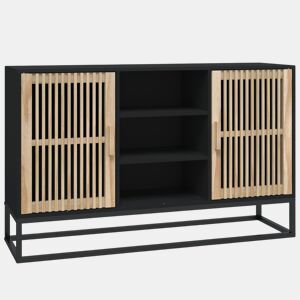 vidaXL Aparador 105x30x65 cm derivados de madeira preto