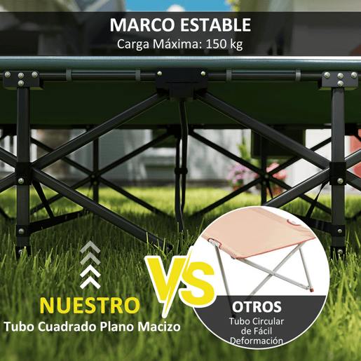 Outsunny Cama Dobrável de Campismo Cama Portátil para Acampamento Praia com Apoio de Cabeça e Bolso Lateral Suporta até 150 kg 187x67x37 cm Cinzento