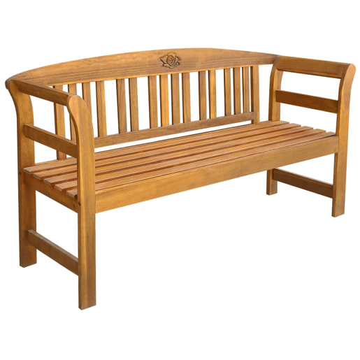 Banco de jardim mobiliário de pátio exterior terraço 157 x 45 x 82,5 cm madeira de acácia maciça 02_0011258