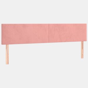 vidaXL Cabeceira de cama 2 pcs veludo 80x5x7888 cm rosa