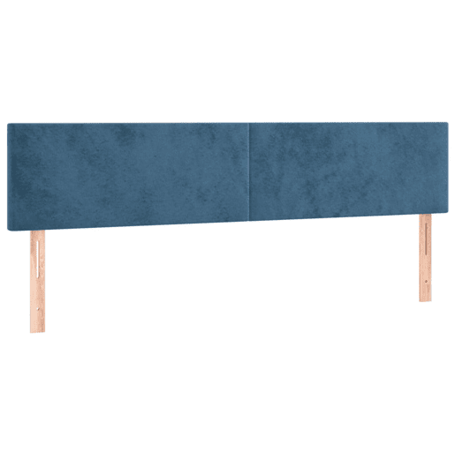 vidaXL Cabeceira de cama 2 pcs veludo 100x5x7888 cm azul-escuro vidaXL Cabeceira de cama 2 pcs veludo 100x5x7888 cm azul-escuro