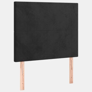 vidaXL Cabeceira Preta 80x5x118128 cm Veludo