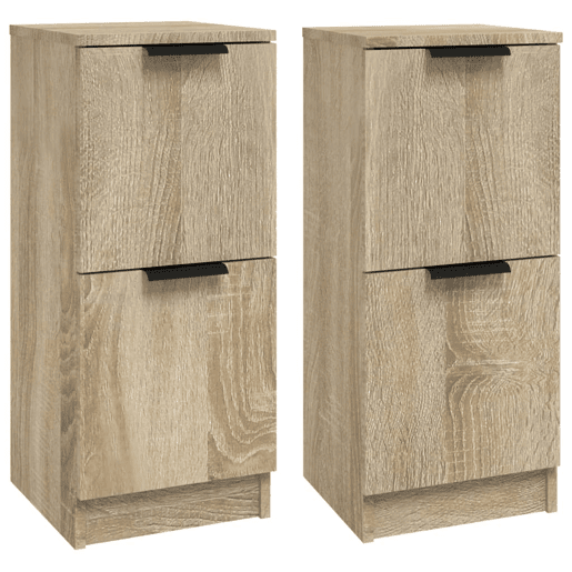 vidaXL Aparadores 2pcs 30x30x70 cm madeira processada carvalho sonoma