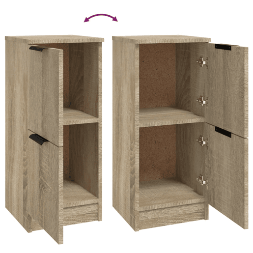 vidaXL Aparadores 2pcs 30x30x70 cm madeira processada carvalho sonoma