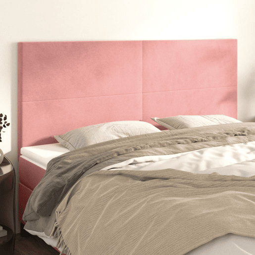 vidaXL Cabeceira Rosa 160x5x118128 cm Veludo vidaXL Cabeceira Rosa 160x5x118128 cm Veludo