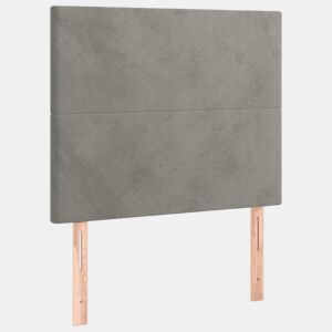 vidaXL Cabeceira Cinza Claro 80x5x118128 cm Veludo