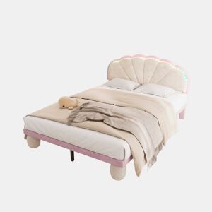Cama de criança,cama dupla de veludo 140x200cm,rosa